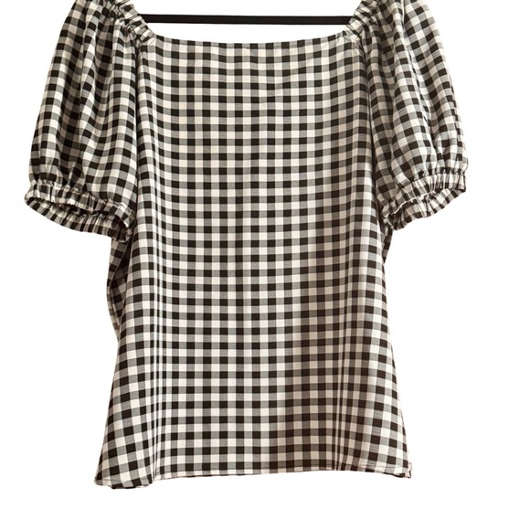 Anne Klein Black and White Checkered Blouse - Picture 5 of 5